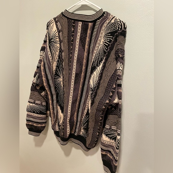 Croft & Barrow Vintage Coogi Style 3D Textured Sweater Grey Black Size Large - Picture 6 of 12
